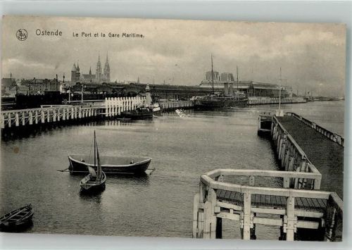 Ostende 1915 Hafen Feldpost WK I Nr. 12