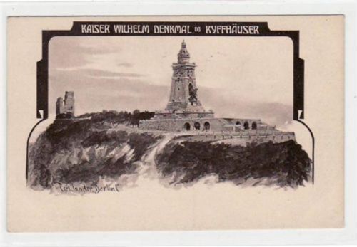 Kyffhäuser Kyffhäuser mit Kaiser Wilhelm Denkmal ungelaufen Gute Erhaltung.