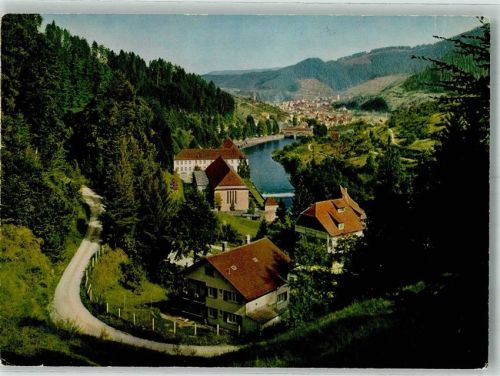 Forbach Panorama des Ortes mit Murgkraftwerk