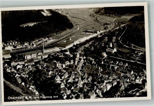 Oberndorf Fliegeraufnahme Kirche Fabrik