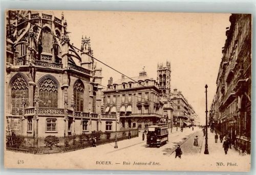 Rouen Rue Jeanne d´Arc Straßenbahn