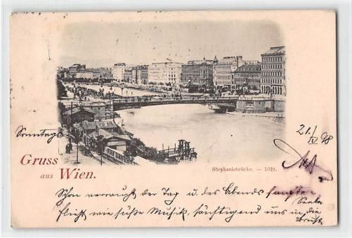 Wien. Stephaniebrücke gelaufen. Leicht fleckig, sonst gut erhalten