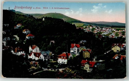 Blankenburg Blick von der Schlossterrasse Bahnpost