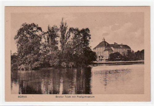 Borna Borna mit Real - Gymnasium am Breiter Teich ungelaufen Top Erhaltung.