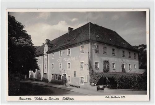 Beuron. Hotel und Pension Pelikan gelaufen. Gute Erhaltung.