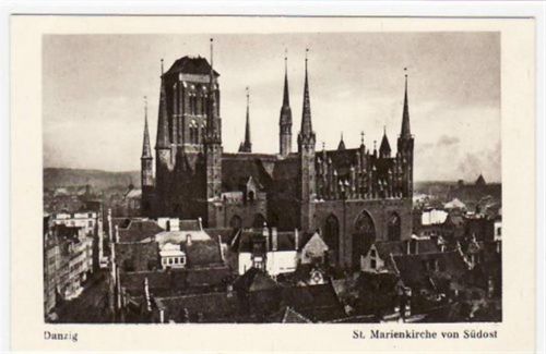Danzig Danzig / Gdansk mit St. Marienkirche von Südost ungelaufen Gute Erhaltung.