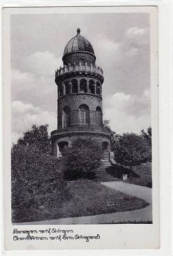 Bergen Bergen auf Rügen mit Arndtturm auf dem Rugard ungelaufen Top Erhaltung.