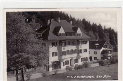 Fotokarte von Hohenschwangau im Allgäu. Haus Müller Nr. 8 ungelaufen Top Erhaltung.
