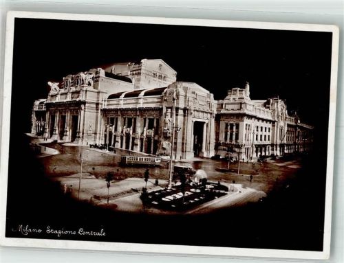 Milano 1937 Hauptbahnhof Straßenbahn