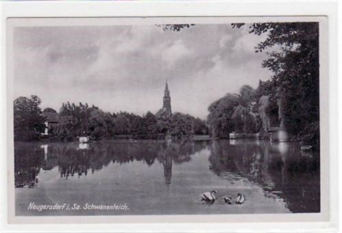 Neugersdorf mit Schwanenteich ungelaufen Gute Erhaltung.