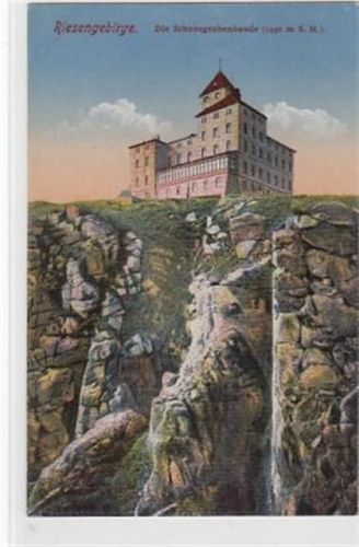 Schneegrubenbaude / Schronisko nad Snieznymi Kotlami - Kreis Hirschberg / Jelenia Góra im Riesengebirge ungelaufen Gute Erhaltung.
