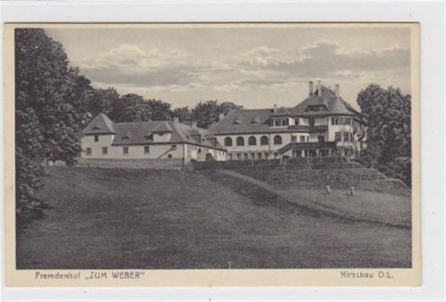 Kirschau O./L. Fremdenhof " Zum Weber" vom Garte aus gesehen. Ungelaufen. Sehr gute Erhaltung.
