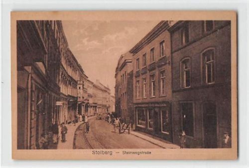 Stolberg Stolberg. Belebte Steinwegstraße ungelaufen Leicht stockfleckig, sonst gut erhalten