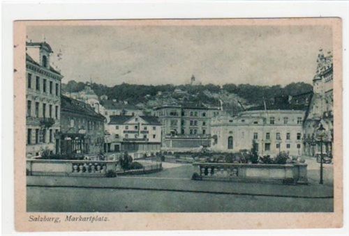 Salzburg Salzburg mit Marktplatz gelaufen von 1926. Leicht stockfleckig, sonst gut erhalten