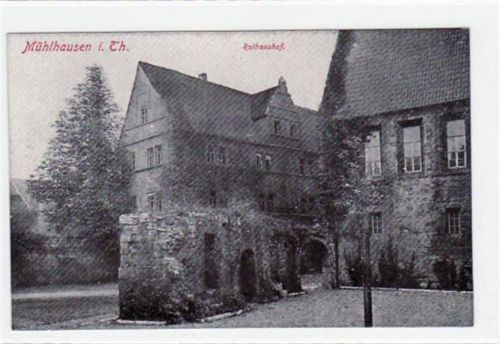 Mühlhausen Mühlhausen mit Motiv am Rathaushof ungelaufen Gute Erhaltung.