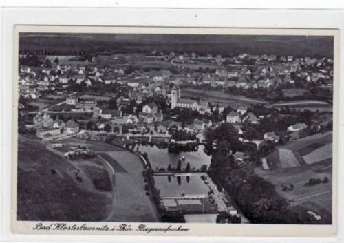 Bad Klosterlausnitz Bad Klosterlausnitz mit Fliegeraufnahme gelaufen von 1939 kleiner Knick unten links, sonst gut erhalten.