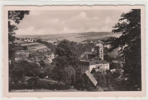 Lößnitz Lössnitz im Erzgebirge. Teilansicht gelaufen, 1940. Gute Erhaltung.