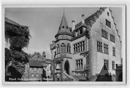 Elzach Elzach. Rathaus gelaufen. Marke entfernt. Leicht bügig, leichter Stempeldurchdruck, sonst gut erhalten