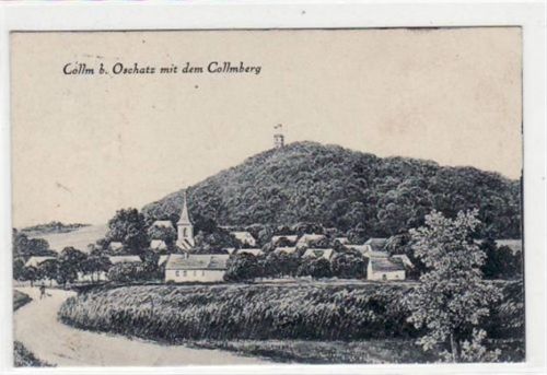 Collm Collm bei Oschatz Collmberg gelaufen von 1928. Leicht stockfleckig, sonst gut erhalten.