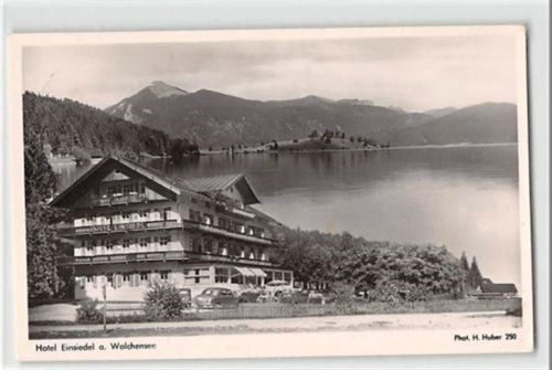 Murnau. Partie am Hotel Einsiedel am Walchensee gelaufen. Leichter Stempeldurchdruck, leicht bügig, sonst gut erhalten