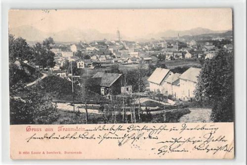 Traunstein. Kirche gelaufen kleiner Knick unten rechts, leichte Stempelspuren, sonst gut erhalten