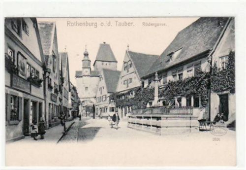 Rothenburg o./T. Rödergasse ungelaufen Top Erhaltung.