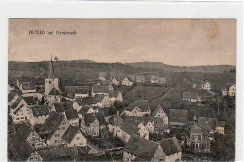 Alfeld bei Hersbruck mit Gesamtansicht gelaufen von 1922. Leicht stockfleckig, sonst gut erhalten