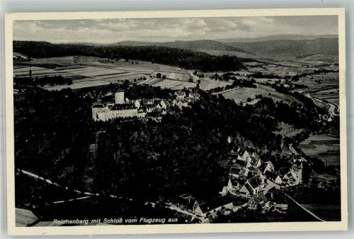 Oppenweiler 1938 Fliegeraufnahme von Burg Reichenberg