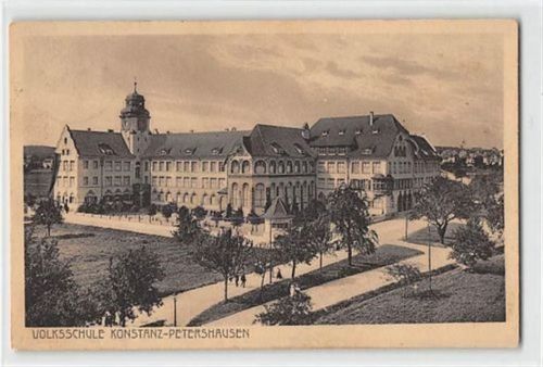Konstanz Konstanz-Petershausen. Volksschule gelaufen. Gute Erhaltung.