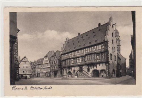 Hanau Hanau. Altstädter Markt gelaufen, 1936. Gute Erhaltung.