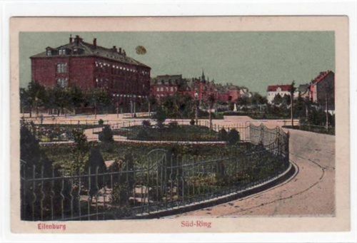 Eilenburg mit Süd - Ring. Feldpost, mit Stempel von 1918. Kleine Anhaftung Vorderseite oben, kleiner Knick unten links, sonst gut erhalten.