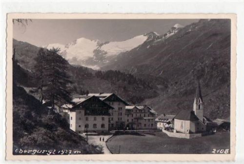 Obergurgl mit Teilansicht gelaufen von 1939. Leichter Bug oben rechts, sonst gut erhalten