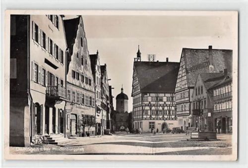 Oettingen. Hindenburgplatz ungelaufen Leicht fleckig, leicht bügig, sonst gut erhalten