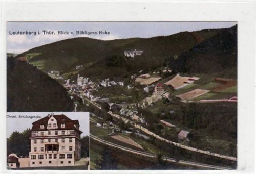 Leutenberg Leutenberg i. Thür. mit Blick v. Bühligens Ruhe und Erholungsheim. Karte beschrieben Gute Erhaltung.