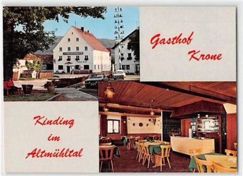 Kinding im Altmühltal. Gasthof Krone ungelaufen Gute Erhaltung.