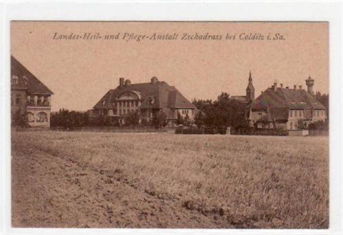 Zschadrass bei Colditz mit Landes - Heil- und Pflege- Anstalt ungelaufen Top Erhaltung.