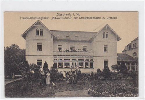 Zitzschewig in Sachsen. Frauen-Genesungsheim Alt-Wettinhöhe der Ortskrankenkasse zu Dresden. Ungelaufen. Gute Erhaltung.