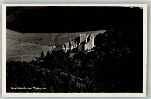 Hahnstätten 1937 Fliegeraufnahme von Burg Hohlenfels