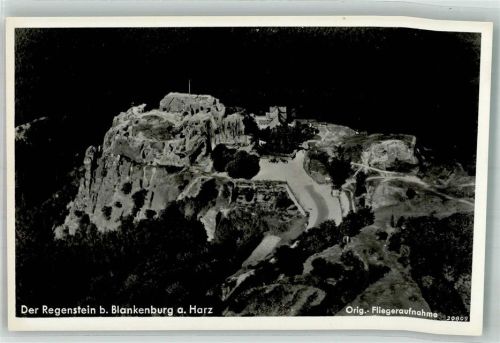 Blankenburg 1938 Fliegeraufnahme der Burg und Festung Regenstein