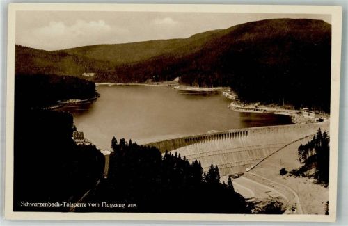 Forbach Fliegeraufnahme der Schwarzenbach-Talsperre