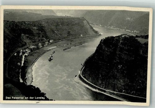 Loreley Fliegeraufnahme der Rheinschleife