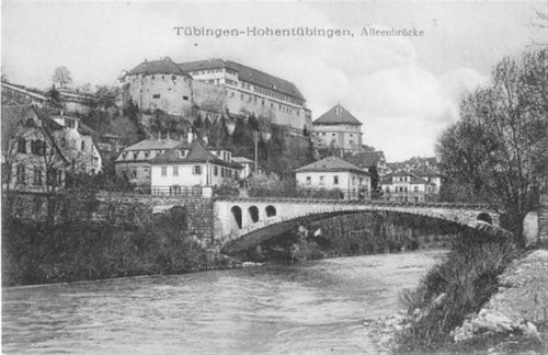 Tübingen Tübingen. Alleenbrücke. Karte beschrieben Leicht bügig, sonst gut erhalten