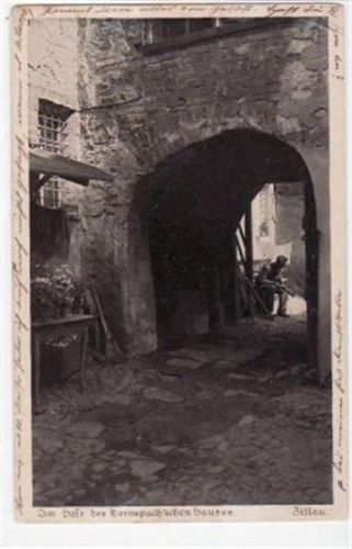 Zittau Zittau mit Hof des Dornspachschen Hauses. Feldpost, mit Stempel von 1918 kleiner Knick oben rechts, sonst gut erhalten.
