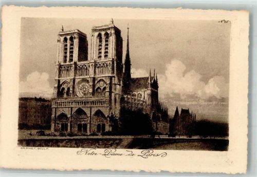Paris sign. Pinet Ch. Notre Dame