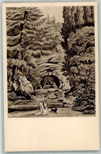 Weimar sign. Kraus, Georg Grotte der Sphinx im Park bei Weimar