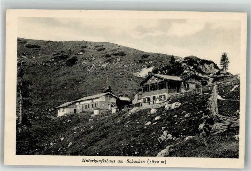 Garmisch-Partenkirchen 1927 Königshaus am Schachen Fotograf Beckert Hüttenstempel