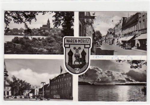 Waren Waren - Müritz mit Heimat-Museum, See und Teilansicht. Beschrieben und vermutlich im Umschlag verschickt am 19.2.1962. Gute Erhaltung.