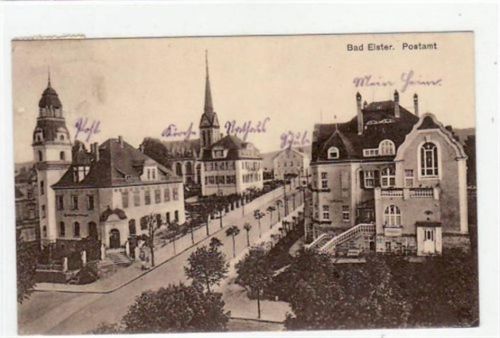 Bad Elster Bad Elster mit Blick auf das Postamt gelaufen von 1938. Gute Erhaltung.