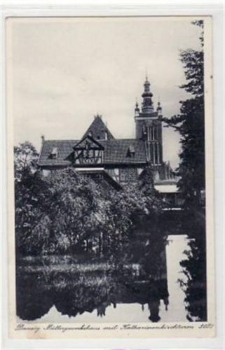 Danzig Danzig / Gdansk, Müllergewerkshaus u. Katharinenkirchturm ungelaufen Leicht fleckig, sonst gut erhalten