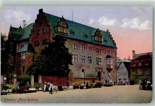 Gießen Altes Schloß Marktszene